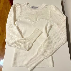 Anthropology 
DH NEW YORK POINTELLE FITTED SWEATER